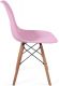 Miadomodo Sada 2 jídelních židlí s plastovým sedákem, růžová