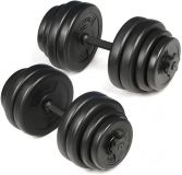 PHYSIONICS sada jednoručních činek, plast, 30 kg, 25 mm