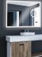 AQUAMARIN Koupelnové zrcadlo s LED osvětlením, 100 x 80 cm