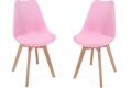 MIADOMODO Sada jídelních židlí, růžová, 2 kusy
