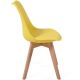 MIADOMODO Sada jídelních židlí, žlutá, 2 kusy