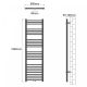 AQUAMARIN Vertikální koupelnový radiátor, 1600 x 600 mm