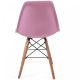 Miadomodo Sada 4 jídelních židlí s plastovým sedákem, růžová