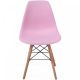 Miadomodo Sada 4 jídelních židlí s plastovým sedákem, růžová