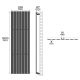 AQUAMARIN Vertikální radiátor 1800 x 528 x 52 cm, bílý