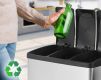 Jago Odpadkový koš na tříděný odpad 24 L, nerezový