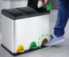 Jago Odpadkový koš na tříděný odpad 24 L, nerezový