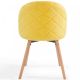 MIADOMODO Sada jídelních židlí sametové, žlutá, 8 ks