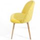 MIADOMODO Sada jídelních židlí sametové, žlutá, 8 ks