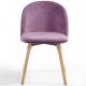 MIADOMODO Sada jídelních židlí sametové, fialové, 4 ks