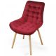 MIADOMODO Sada prošívaných jídelních židlí, červená 6 ks