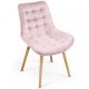 MIADOMODO Sada prošívaných jídelních židlí, růžová 8 ks