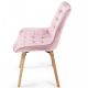 MIADOMODO Sada prošívaných jídelních židlí, růžová 8 ks