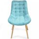 MIADOMODO Sada prošívaných jídelních židlí, tyrkysová 4 ks