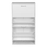 Miadomodo Výklopný botník, bílý, 59 x 105 x 22 cm