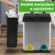 Jago Odpadkový koš na tříděný odpad 16 L, nerezový