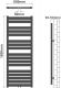 AQUAMARIN Vertikální koupelnový radiátor 160x60 cm, antracit