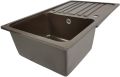 Aquamarin Granitový kuchyňský dřez, 76 x 46 cm, hnědý