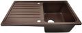 Aquamarin Granitový kuchyňský dřez, 76 x 46 cm, hnědý