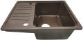 Aquamarin Granitový kuchyňský dřez, 57 x 45 cm, hnědý