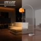 Jago Stojací oblouková lampa oranžová, 130 - 180 cm