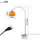 Jago Stojací oblouková lampa oranžová, 130 - 180 cm