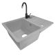 Aquamarin Granitový kuchyňský dřez, 57 x 45 cm, šedý