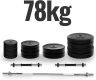 PHYSIONIC Vzpěračský set se závažím, hvězdicové zámky, 78 kg