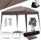 JAGO Zahradní párty stan, 3 x 3 m, hnědý