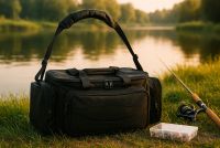 Vodotěsná rybářská taška černá, 56×31×30 cm, 600D polyester