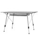 MIADOMODO Skládací kempingový stůl, 90 x 45 x 53 cm,stříbrná