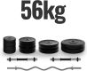 PHYSIONIC Vzpěračský set se závažím, hvězdicové zámky, 56 kg