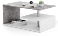 Konferenční stolek, 90 x 50 x 41 cm, bílo/šedá