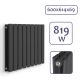 Aquamarin Horizontální radiátor, 819 W, 600 x 614 x 69 mm