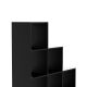 MIADOMODO Stupňovitý regál střední, volně stojící, černý