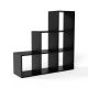 MIADOMODO Stupňovitý regál střední, volně stojící, černý