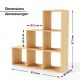 MIADOMODO Stupňovitý regál střední, volně stojící, Sonoma