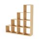 MIADOMODO Stupňovitý regál velký, volně stojící, Sonoma