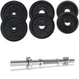 ScSPORTS Činkový set 20 kg, litinové závaží, 30/31 mm osa