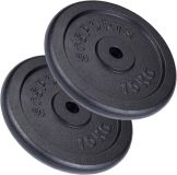 ScSPORTS Sada litinových kotoučů 30 kg, 2x15 kg
