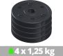 ScSPORTS Sada zátěžových kotoučů, 4 x 1,25 kg