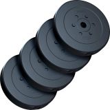 Sada závaží na činky 30 kg, plast/cement, otvor 30/31 mm