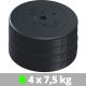 Sada závaží na činky 30 kg, plast/cement, otvor 30/31 mm
