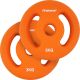 Neoprenové kotouče 2x3 kg s úchyty, oranžové, 30/31 mm otvor