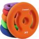 Neoprenové kotouče 2x3 kg s úchyty, oranžové, 30/31 mm otvor