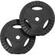 ScSPORTS Kotouče na činku 2x5 kg s úchyty, plast/cement