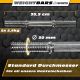 ScSPORTS® Jednoruční hřídel chrom, vroubkovaný úchop, 35 cm