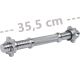 ScSPORTS® Jednoruční hřídel chrom, vroubkovaný úchop, 35 cm