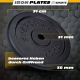 ScSPORTS Litinový kotouč 15 kg, otvor 30/31 mm, černý