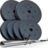 ScSPORTS Sada činek 20 kg s dlouhou osou 140 cm